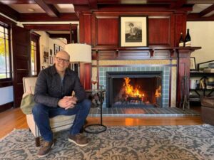 Christian Pillsbury, owner of Eden Rift, is pictured in the Hollister winery’s great room. Photo: John McKay